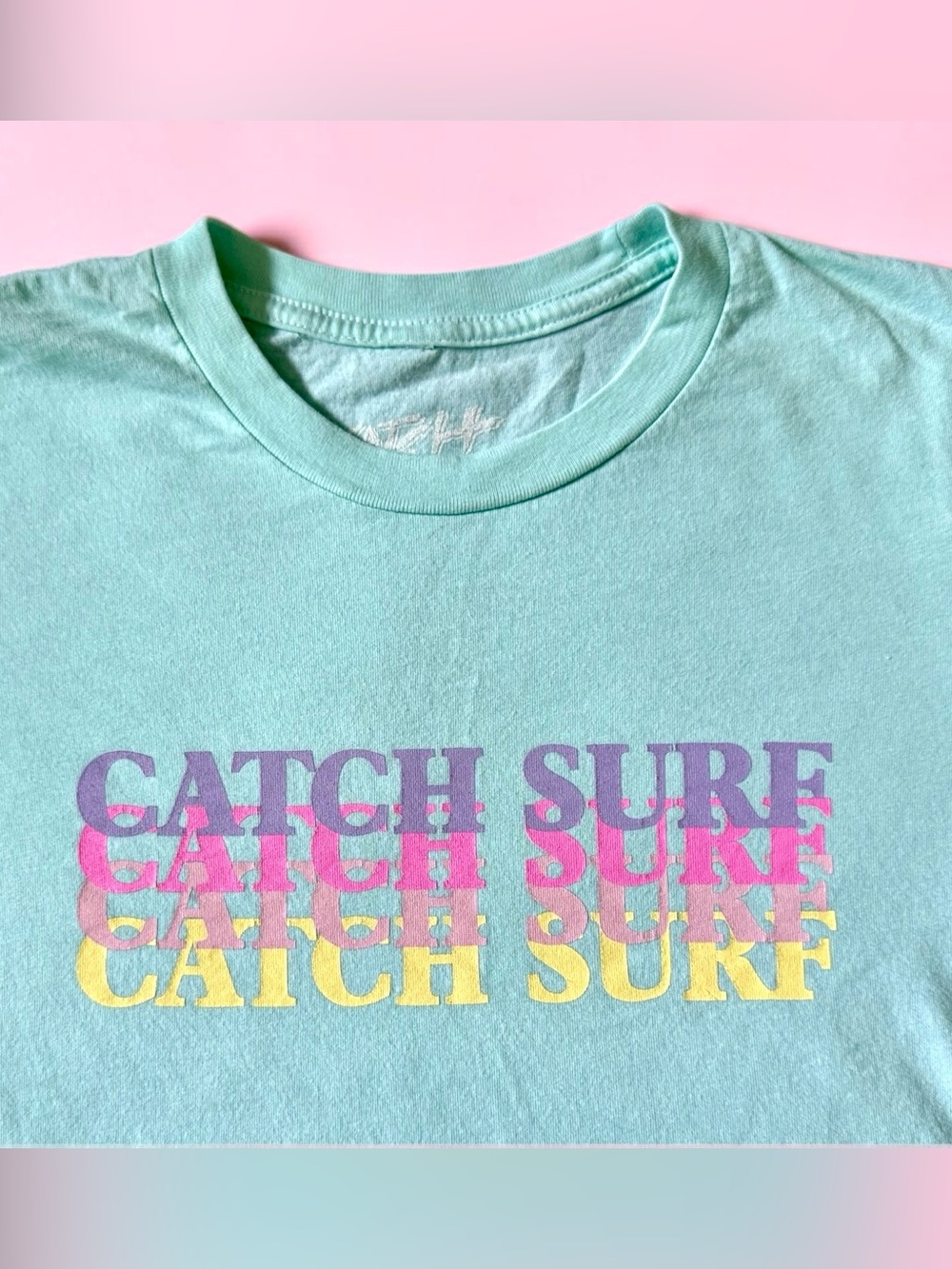 Vintage Style “Catch Surf” Mint Tee